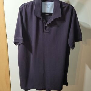 Lands End Mens Polo Shirt Short Sleeve Traditional Fit 100%Cotton NavyBlue SZ XL